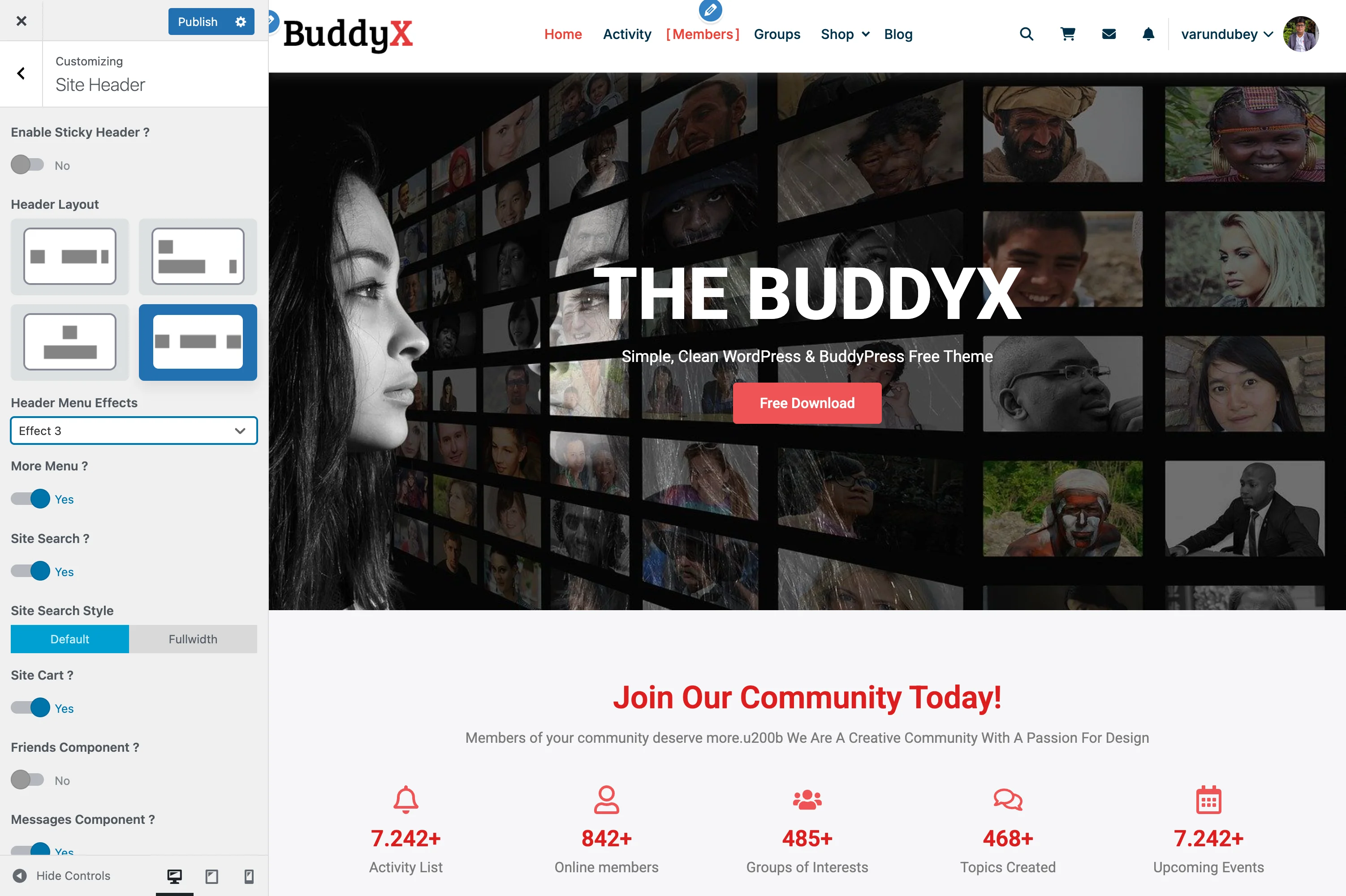 Header Menu Effect 3