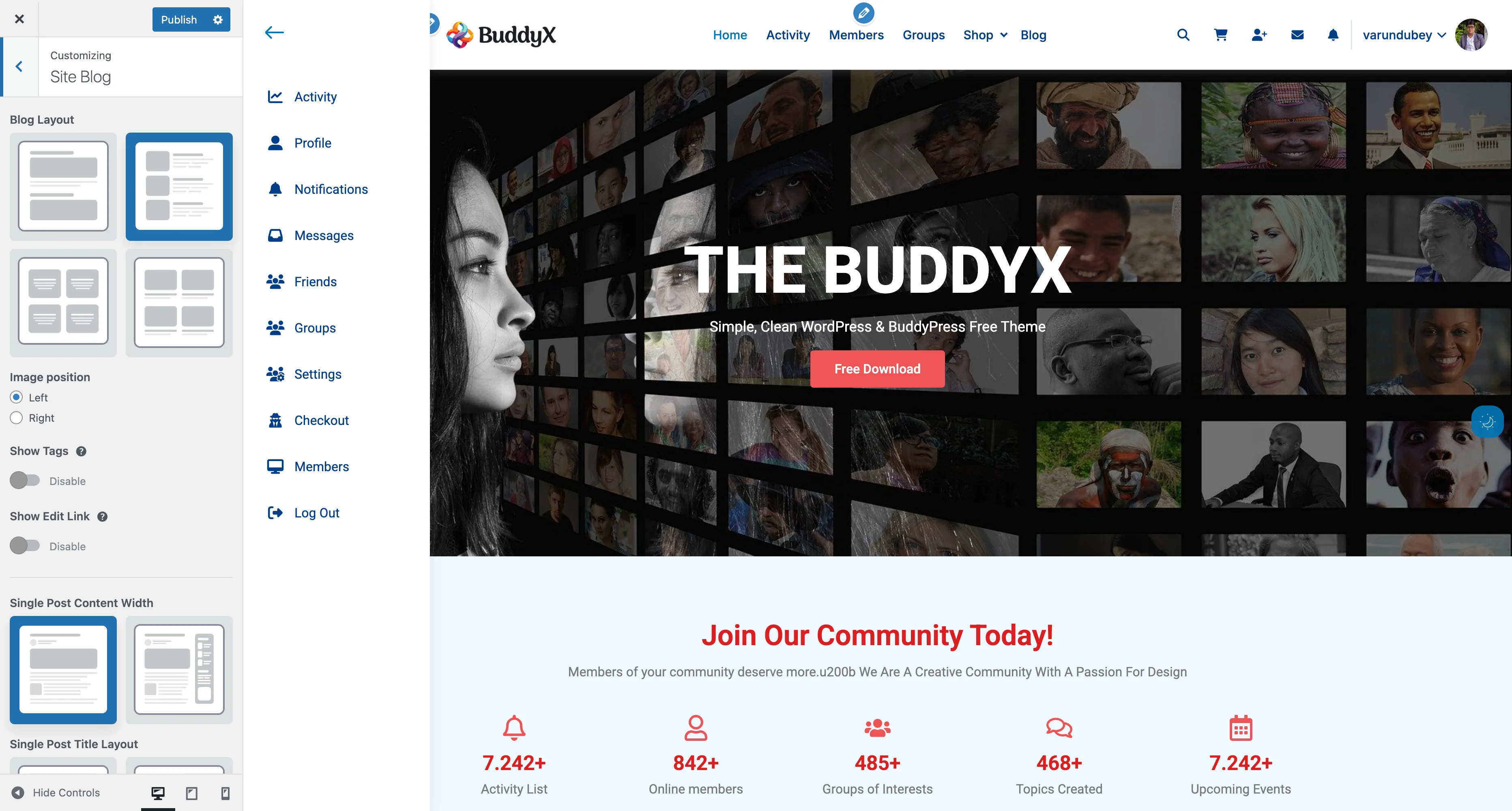 Default Blog Layout