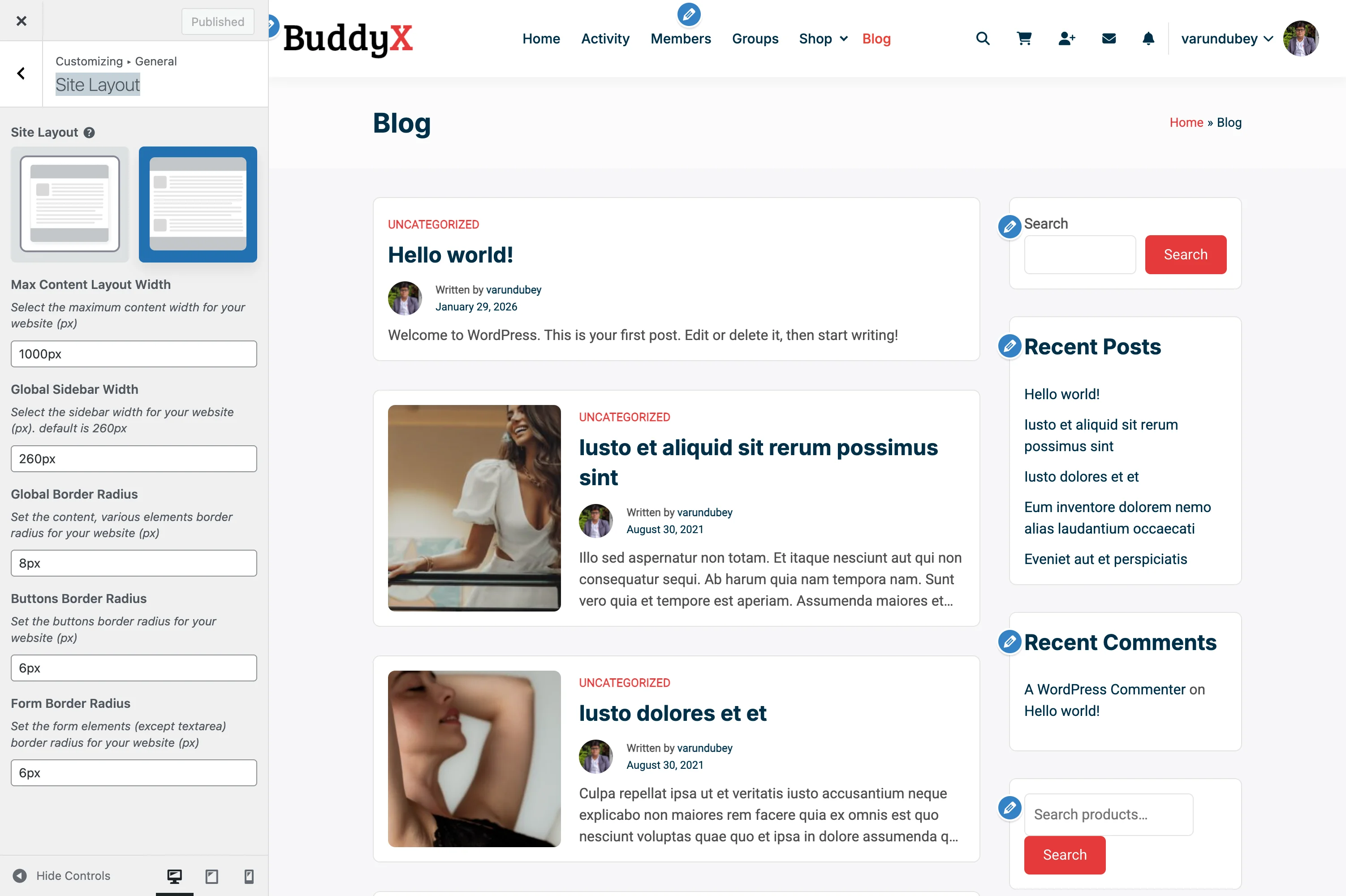 Site Layout Options