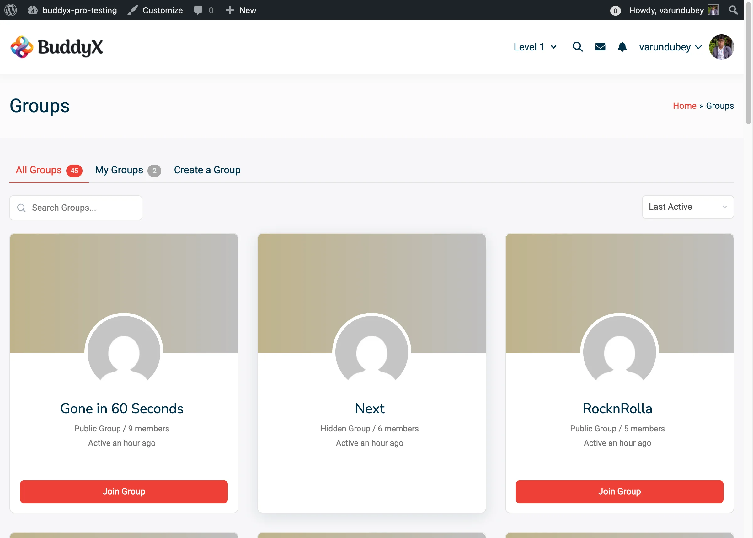 Groups Directory Frontend