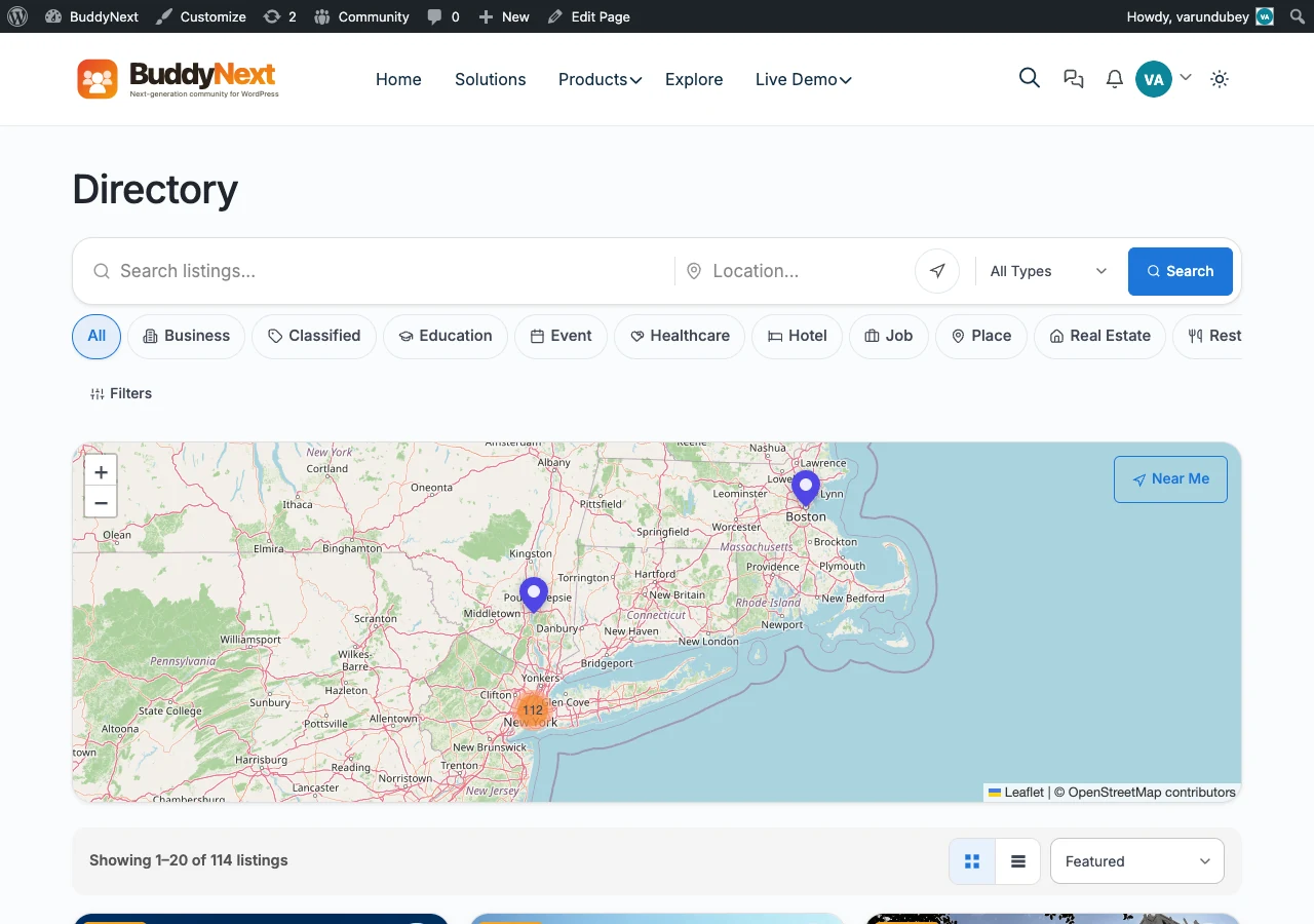 Directory styled by BuddyX Pro