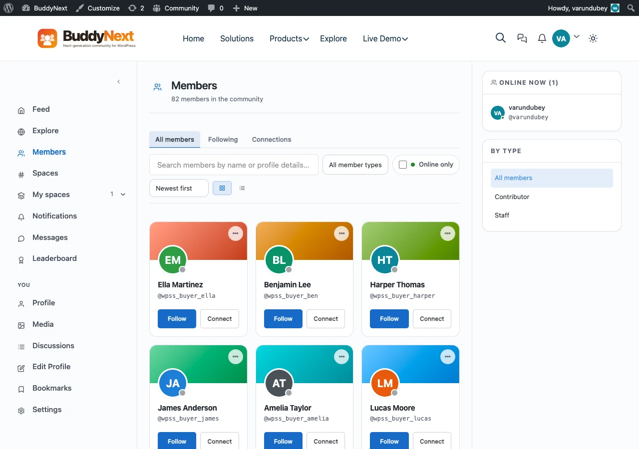 BuddyNext community styled by BuddyX