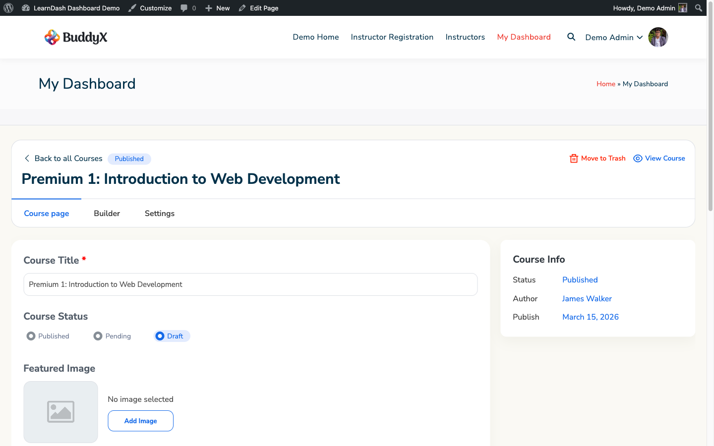 Field builder in edit form