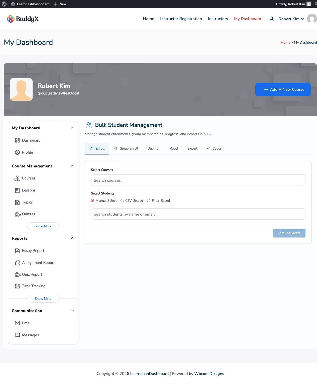 Group Leader Bulk Enrollment