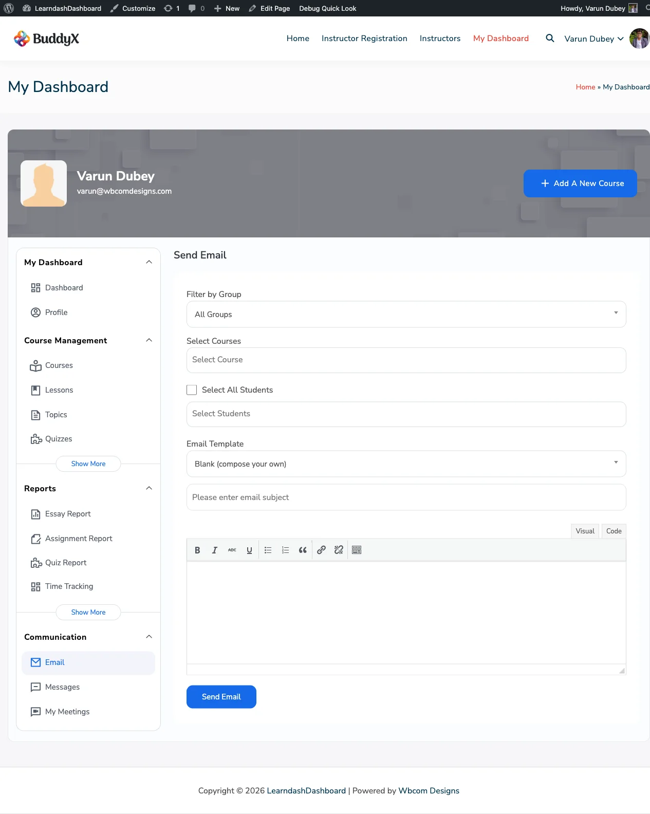Admin Email Composer