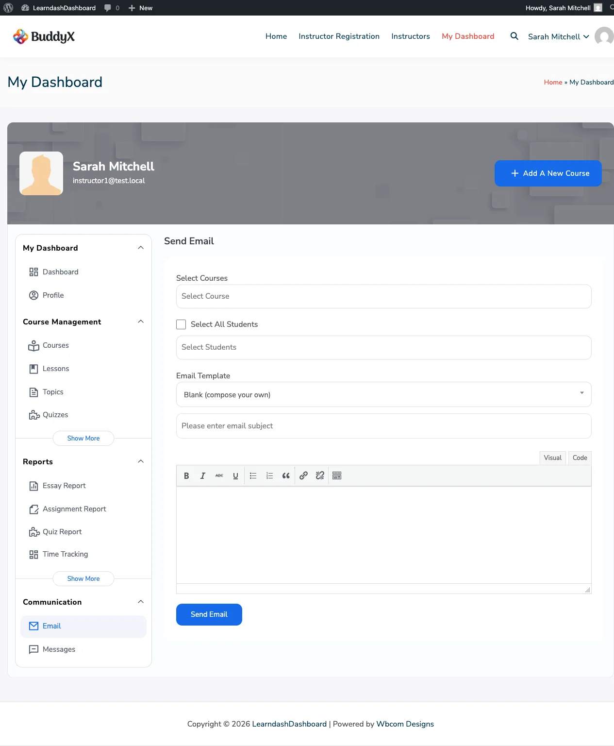 Instructor Email Composer
