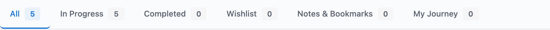 My Courses tabs