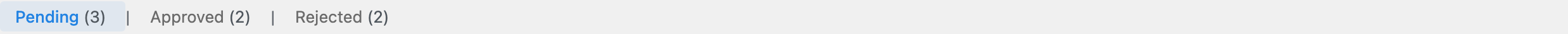 Status tabs