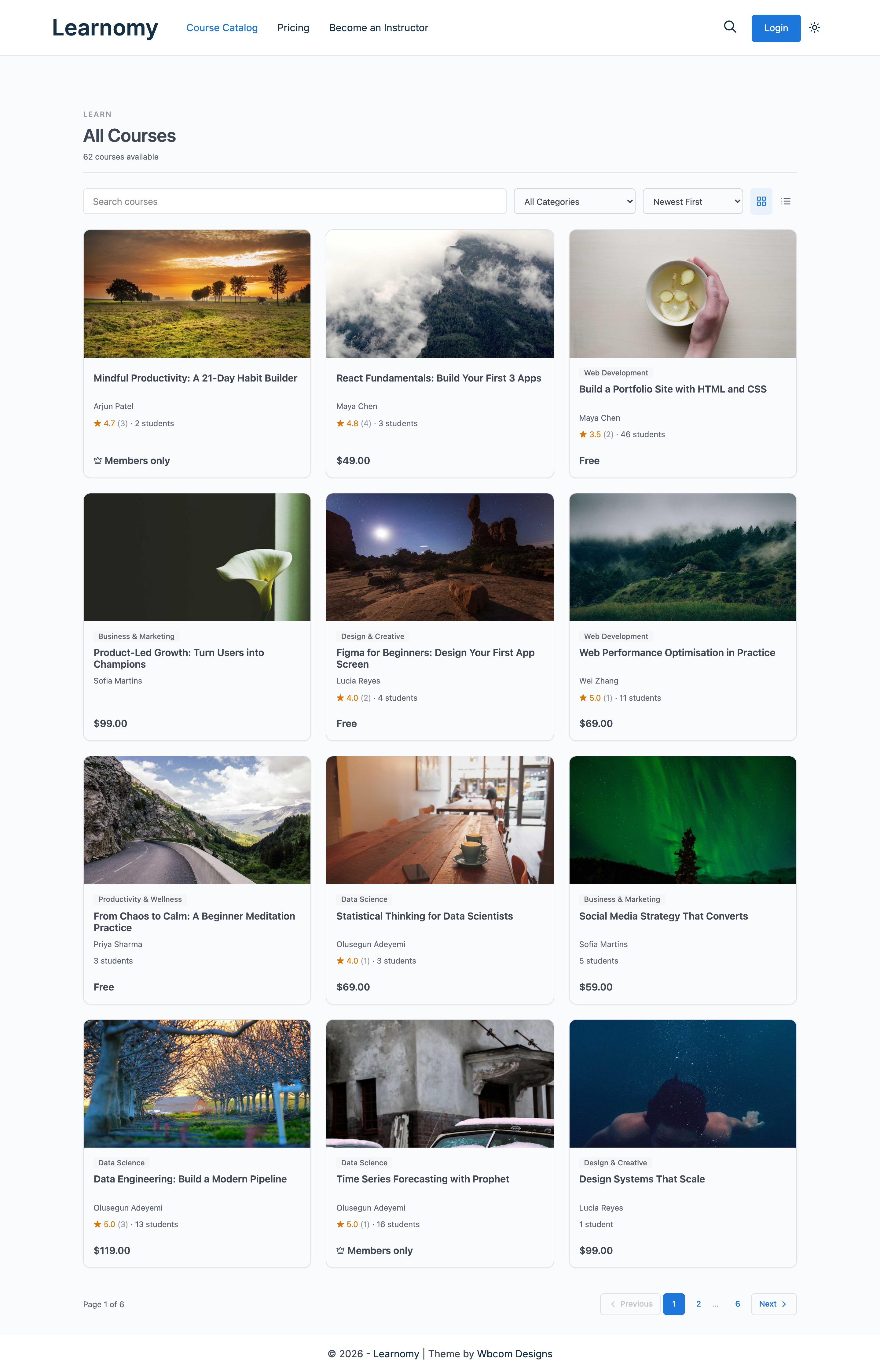 Course catalog