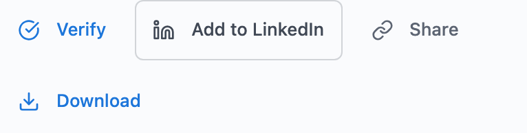 Certificate card actions