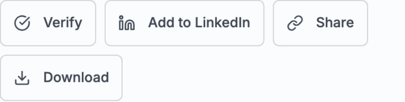 Certificate card actions