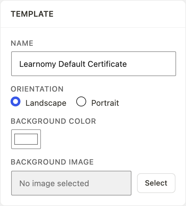 Designer sidebar panel