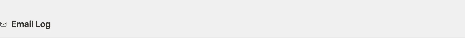 Email Log header