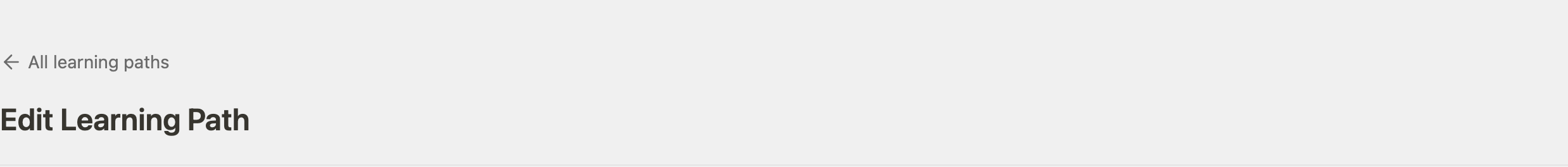 Learning path header