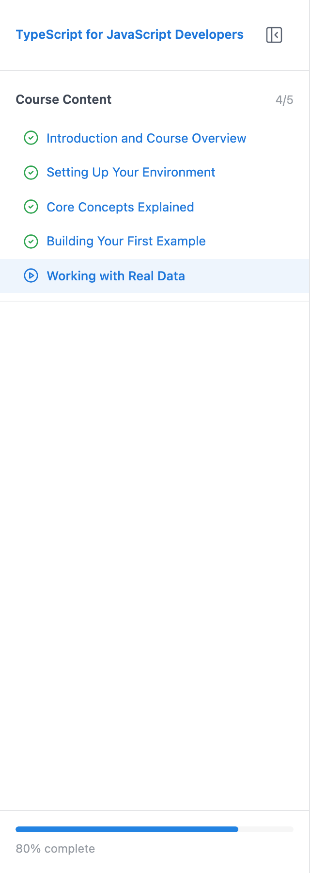 Player sidebar