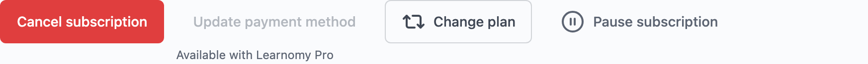 Member subscription actions