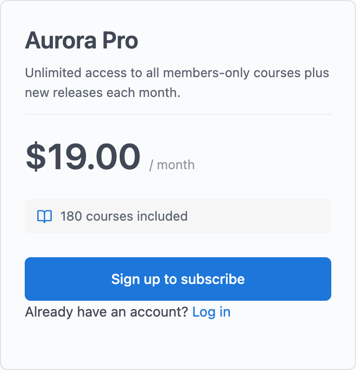 Pro plan card