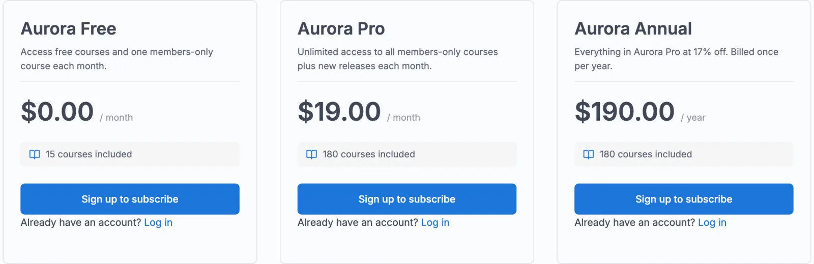 Pro plan card
