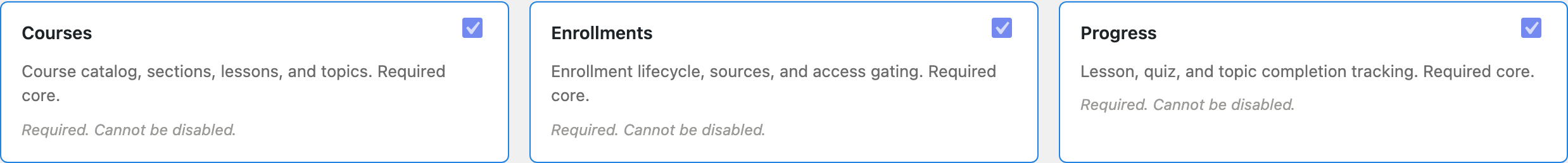 Core modules category