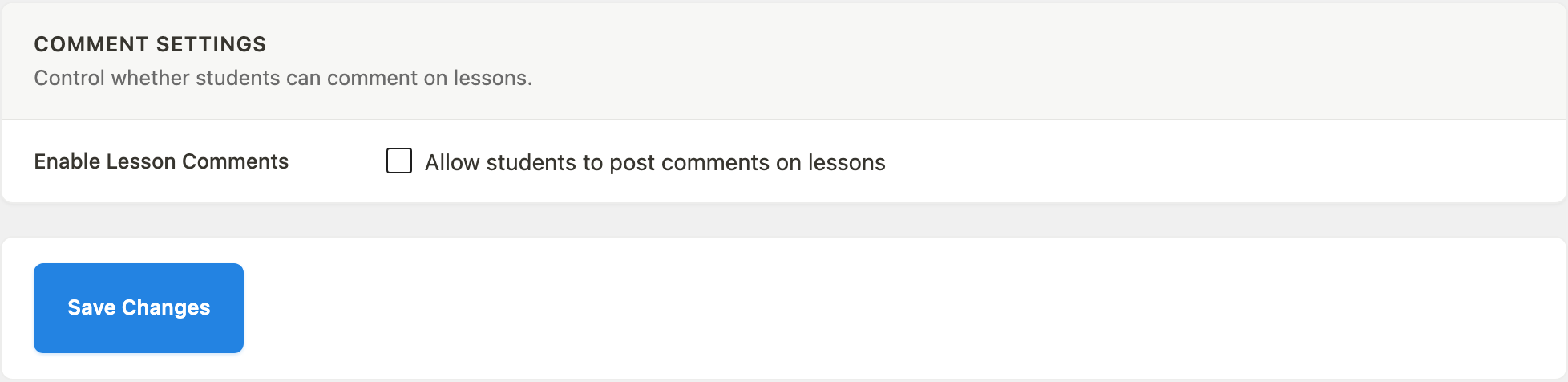 Comments section