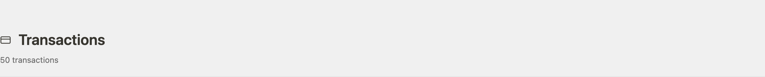 Transactions header