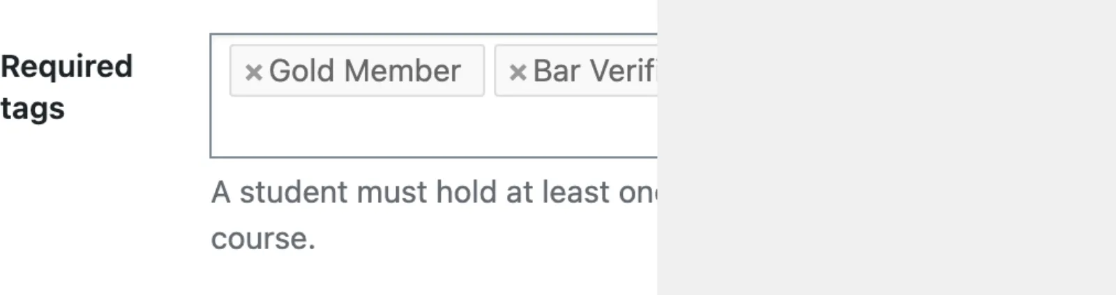 WP Fusion required-tags gate