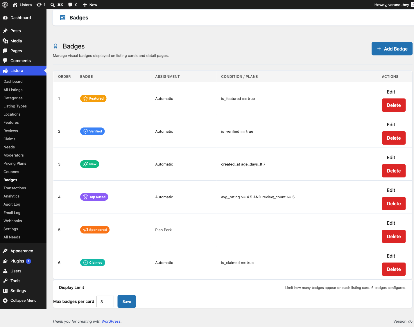 Verification Badges — screenshot from the modernized 1.0.5 site