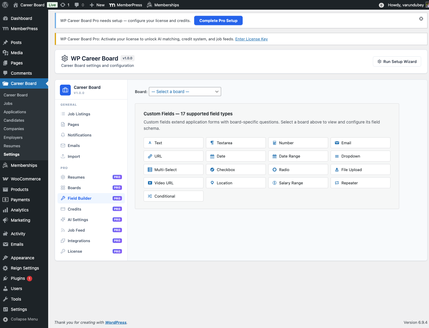 Field Builder - Admin Interface