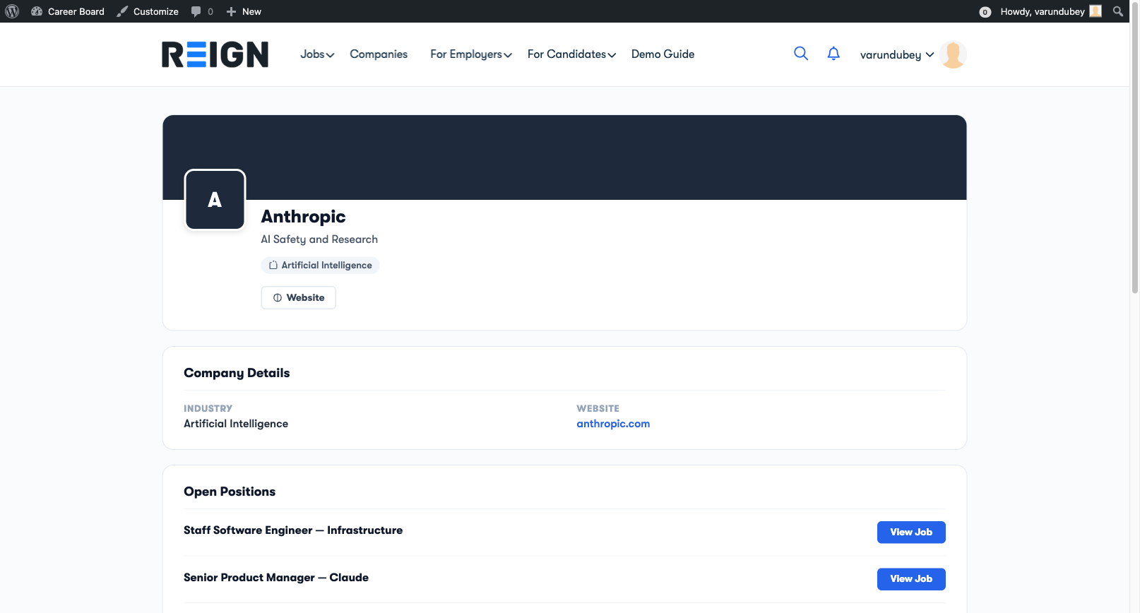 Company Profile — Public Page