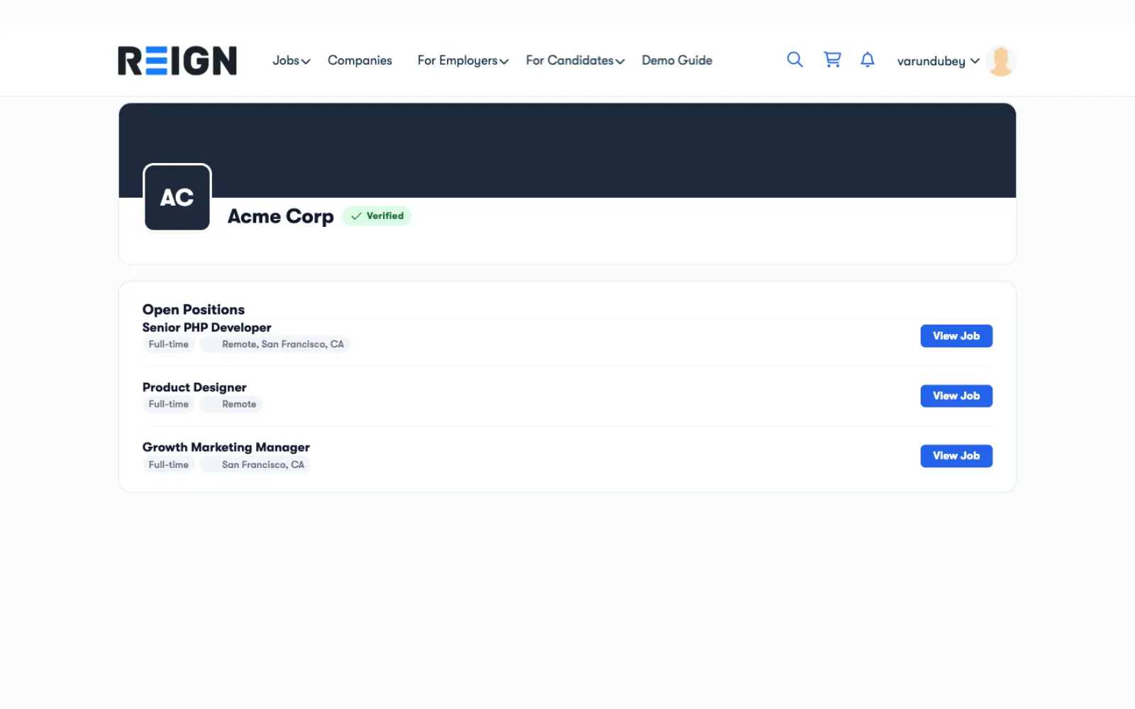 Company Profile - Public Page