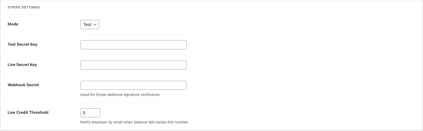 Stripe Webhook Configuration