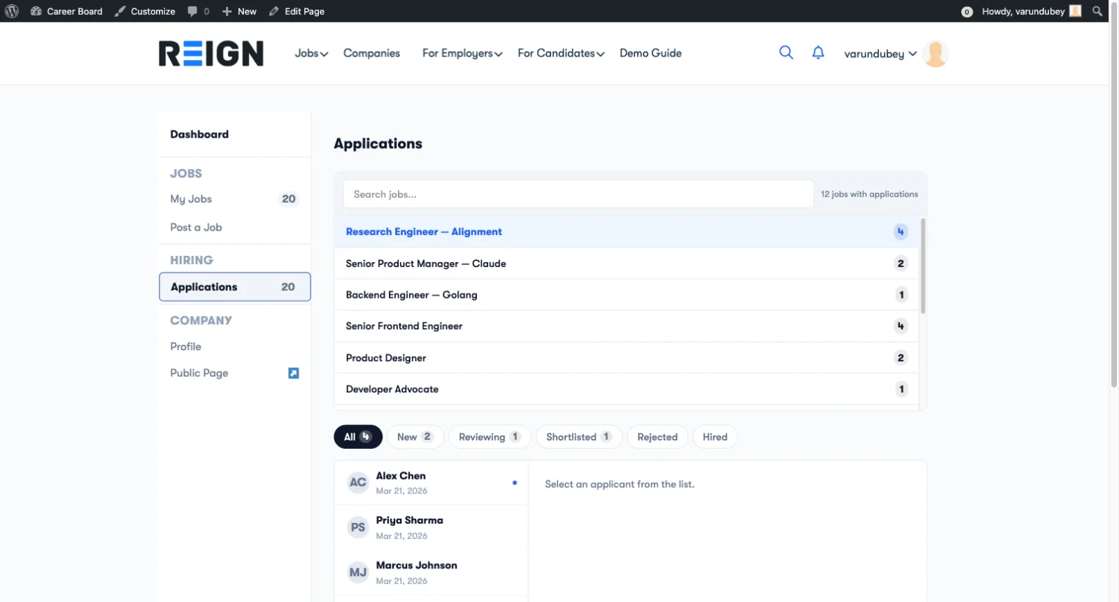 Application Pipeline - Kanban Board