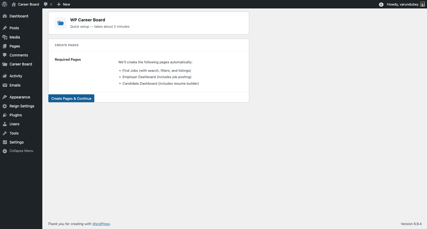 Setup Wizard — Welcome Screen
