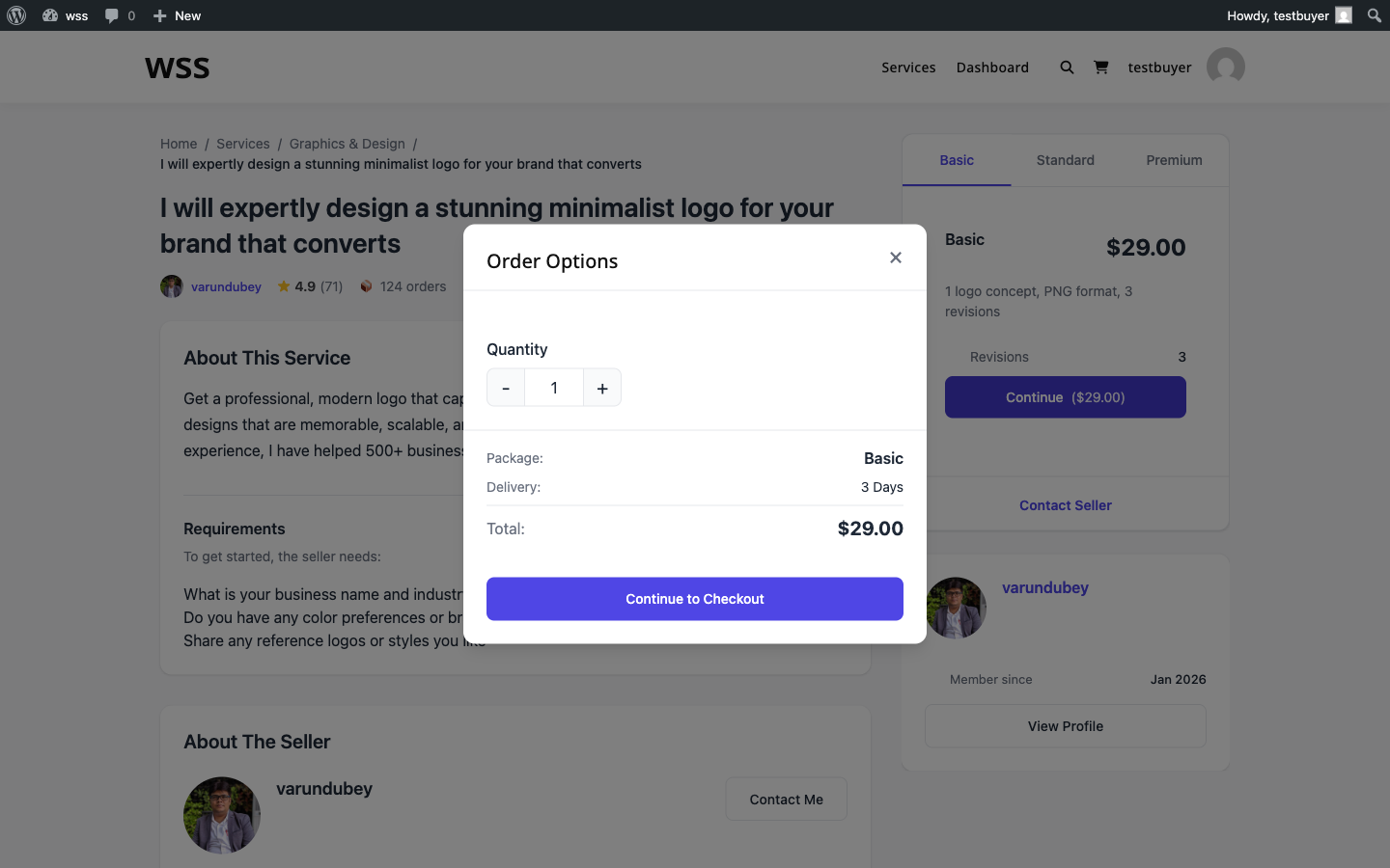 Service Add-ons Interface