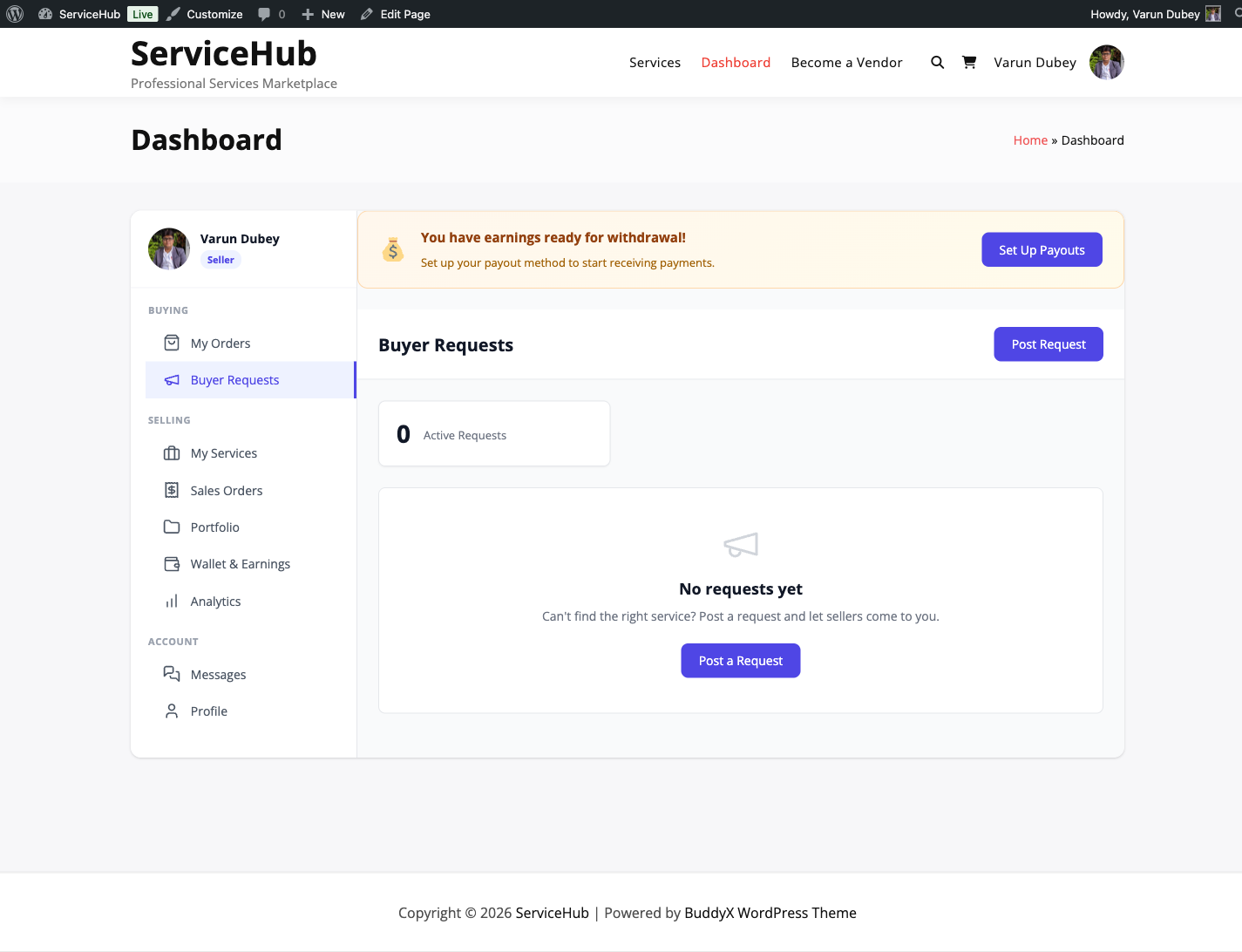 Buyer's request management