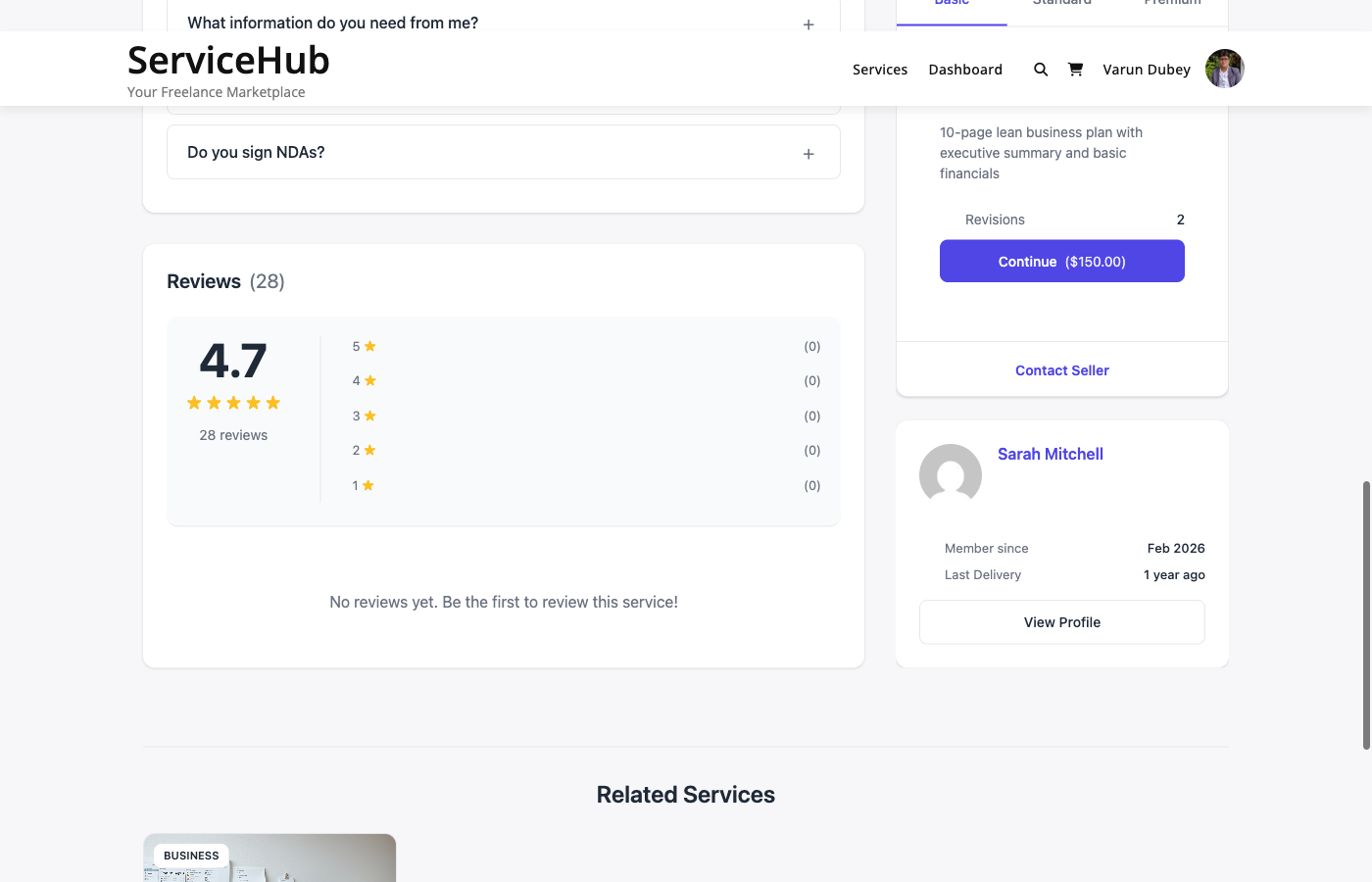 Review display with ratings