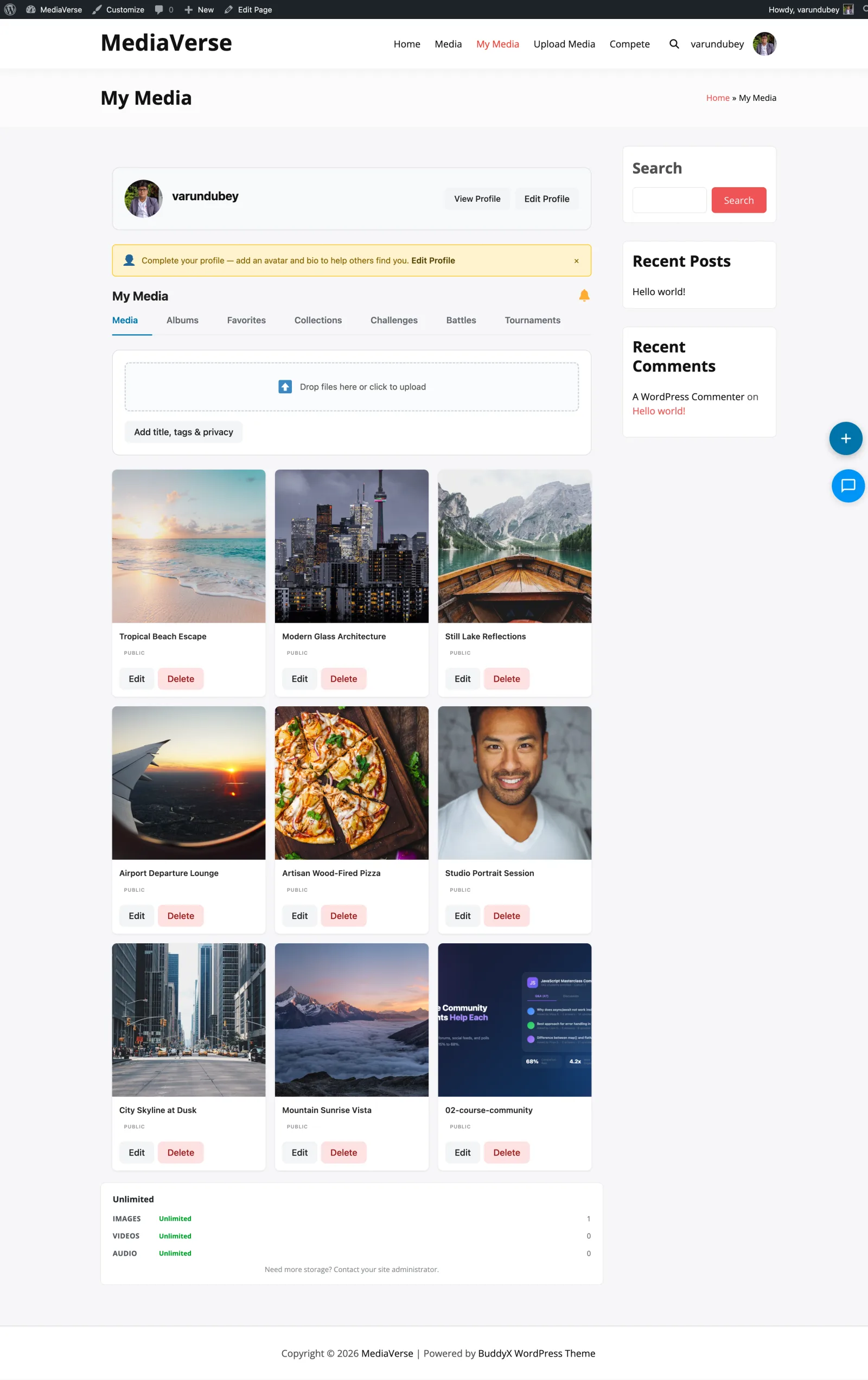 Collection meta box in WordPress admin