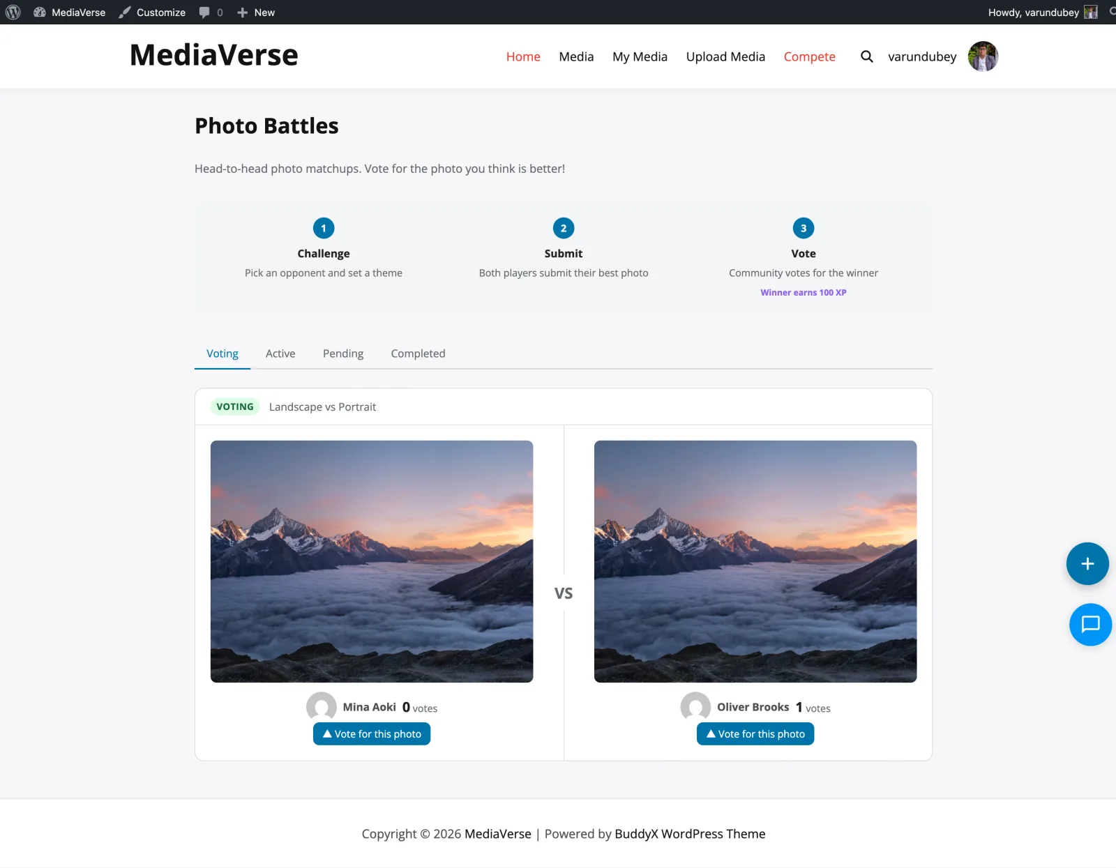 Album creation form with title field and privacy selector