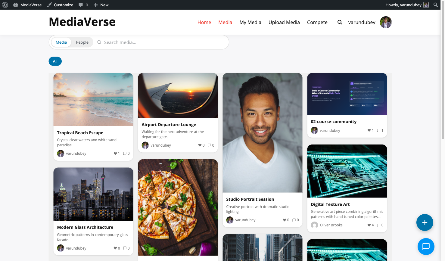 Pinterest-style masonry layout