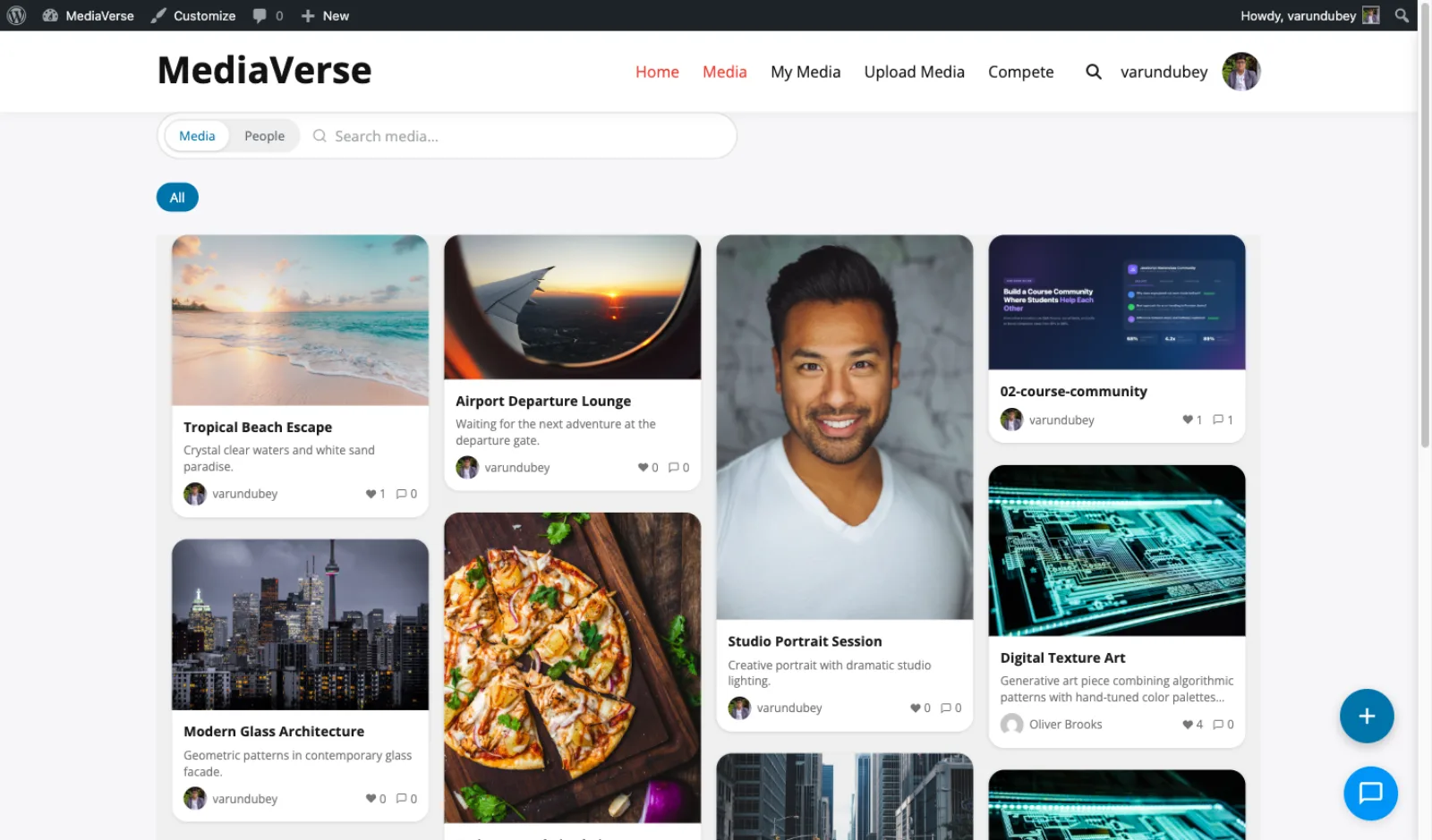 Pinterest-style masonry layout