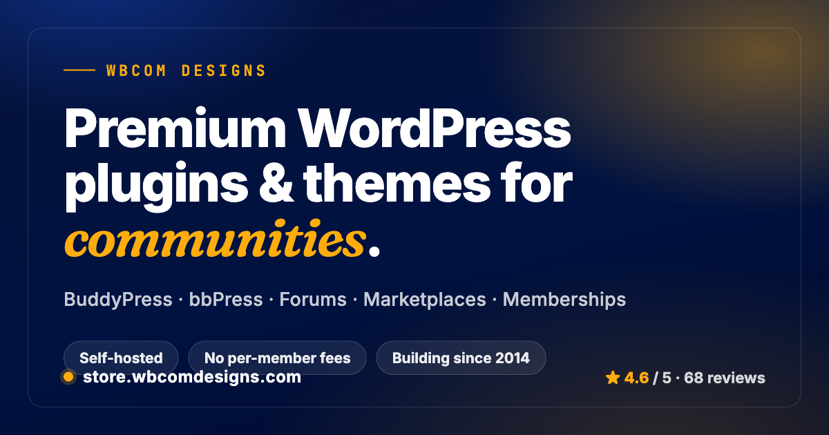 WordPress Plugins & Themes by Wbcom Designs